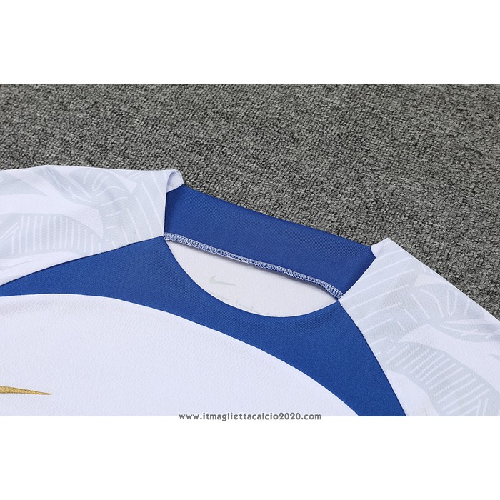 Tuta da Track Francia Manica Corta 202022 2023 Bianco - Pantalon Corto